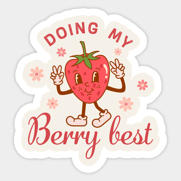 Doing My Berry Best Sticker by Nessanya